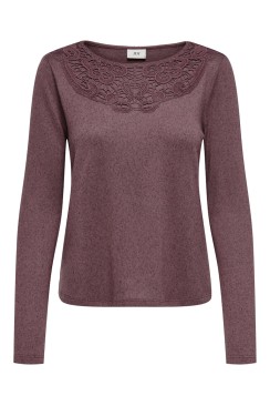 Pulover Dama Jacqueline De Young Jdytonsy Lace Rose Taupe