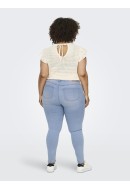 Blugi Dama Only Carmakoma Carcarmen Rg Sk Detail La Dnm Tai8 Light Blue Denim