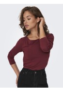 Bluza Dama Only Onlfifi 3/4 Boatneck Jrs Chocolate Torte