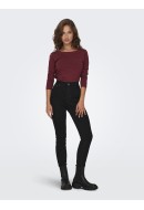 Bluza Dama Only Onlfifi 3/4 Boatneck Jrs Chocolate Torte