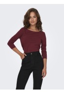 Bluza Dama Only Onlfifi 3/4 Boatneck Jrs Chocolate Torte