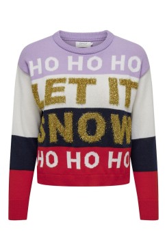 Pulover Dama Only Onlxmas Daching O-Neck Lavendula/Cd/Frosted