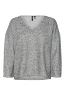 Bluza Dama Vero Moda Vmblis 7/8 V-Neck Light Grey Melange
