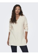 Women Sweater Jdyingeborg Ada Life Long White Melange