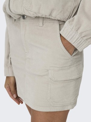 Fusta Only Onlmalfy Hw Short Cargo Cord Pumice Stone