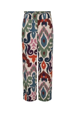 Pantaloni Dama Jdygry Hw Wide Burnt Brick/ Boho Print