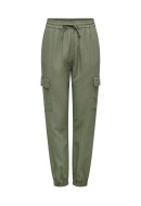 Pantaloni Dama Only Onlcaro Mw Lin Pull-Up Cargo Oil Green