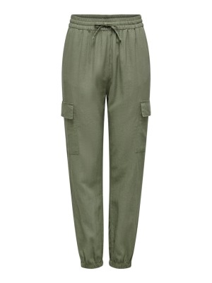 Pantaloni Dama Only Onlcaro Mw Lin Pull-Up Cargo Oil Green