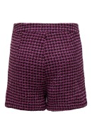 Pantaloni Scurti Dama Only Onlfirenze-Ettie Boucle Raspberry Rose Black And Italian Plum