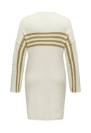 Rochie Only Carmakoma Carkatia Stripe Mockneck Whitecap Gray