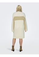 Rochie Only Carmakoma Carkatia Stripe Mockneck Whitecap Gray