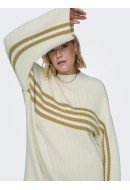 Rochie Only Carmakoma Carkatia Stripe Mockneck Whitecap Gray