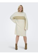 Rochie Only Carmakoma Carkatia Stripe Mockneck Whitecap Gray