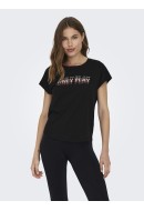 Women T-shirt Only Play Onpjanise Loose Black
