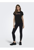 Women T-shirt Only Play Onpjanise Loose Black