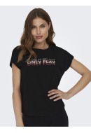 Women T-shirt Only Play Onpjanise Loose Black