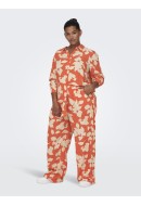 Women Pants  Only Carmakoma Caremerson Life Wide Tigerlily/Big Leaves