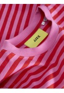 Maieu Dama Jjxx Jxalvira Slim Crop Stripe Carmine Rose/Fiery Red