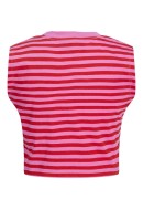 Maieu Dama Jjxx Jxalvira Slim Crop Stripe Carmine Rose/Fiery Red