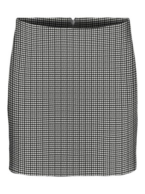 Fusta Noisy May Nmflanny Hw Mini Bright White/Black Houndsthooth