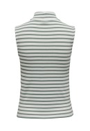 Maieu Dama Jacqueline De Young Jdysolar Sl High Neck Cloud Dancer Stripes Chinois Green