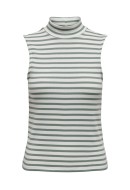 Maieu Dama Jacqueline De Young Jdysolar Sl High Neck Cloud Dancer Stripes Chinois Green