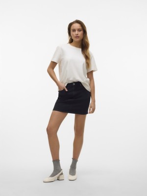 Fusta Vero Moda Vmtess Hr Short Black Denim