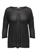 Women Sweater Carviga 3/4 O-Neck Black