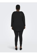 Women Sweater Carviga 3/4 O-Neck Black