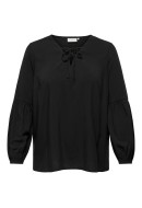 Women Blouse Only Carmakoma Carzeba V-Neck Black