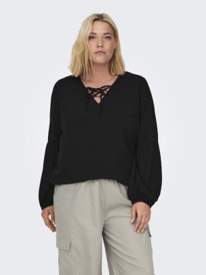 Bluza Dama Only Carmakoma Carzeba V-Neck Black