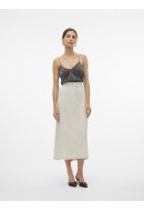Fusta Vero Moda Vmtroian Mw Long Slit Silver Lining