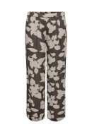 Women Pants  Only Carmakoma Caremerson Life Wide Aop Chocolate Brown/Big Leaves