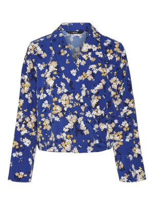 Camasa Dama Vero Moda Vmbai Alma Wrap Mazarine Blue Aop Alma