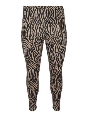 Women Pants Vero Moda Curve Vmcina Hw Silver Mink Aop Sigga