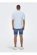 Camasa Barbati Only&Sons Onscaiden Mix Stripe panza Cashmere Blue