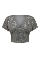 Bluza Dama Only Onllana Sequins Short Gull /Silver Seq