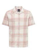 Men Shirt Only&Sons Onsnun Reg Check Resort Antique White