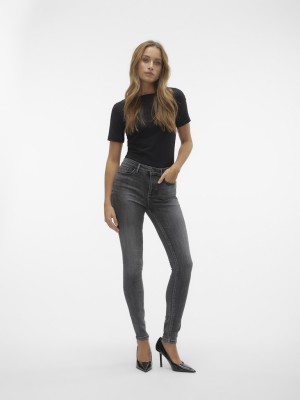 Blugi Dama Vero Moda Vmflash Mr Flared Li213 Medium Grey Denim