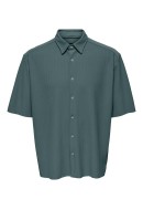 Men Shirt Only&Sons Onsboyy Life Rlx Recy Pleated Balsam Green