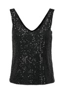 Maieu Dama Only Onllana S/L V-Neck Sequins Black/Black Sequins