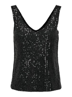 Maieu Dama Only Onllana S/L V-Neck Sequins Black/Black Sequins