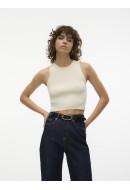 Maieu Dama Vero Moda Vmginny O-Neck Crop Eggnog