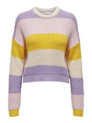 Pulover Dama Onlnikka Stripe O-Neck Birch/Lavendula