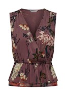 Maieu Dama Only Onlstar Life Excl Sl Peplum Rose Brown Aop Isabella Flower