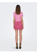 Fusta Only Onlfelina Short Lipstick Red City Leo