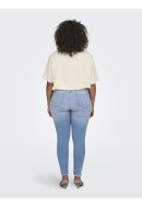 Blugi Dama Only Carmakoma Carwilly Reg Skinny Ank Raw Rea814 Light Blue Denim