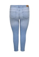 Blugi Dama Only Carmakoma Carwilly Reg Skinny Ank Raw Rea814 Light Blue Denim