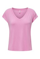 Tricou Dama Only Onlrilla V-Neck Begonia Pink