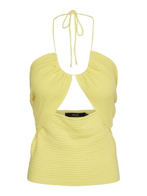 Women Top Vero Moda Vmbarbados String Lemon Zest